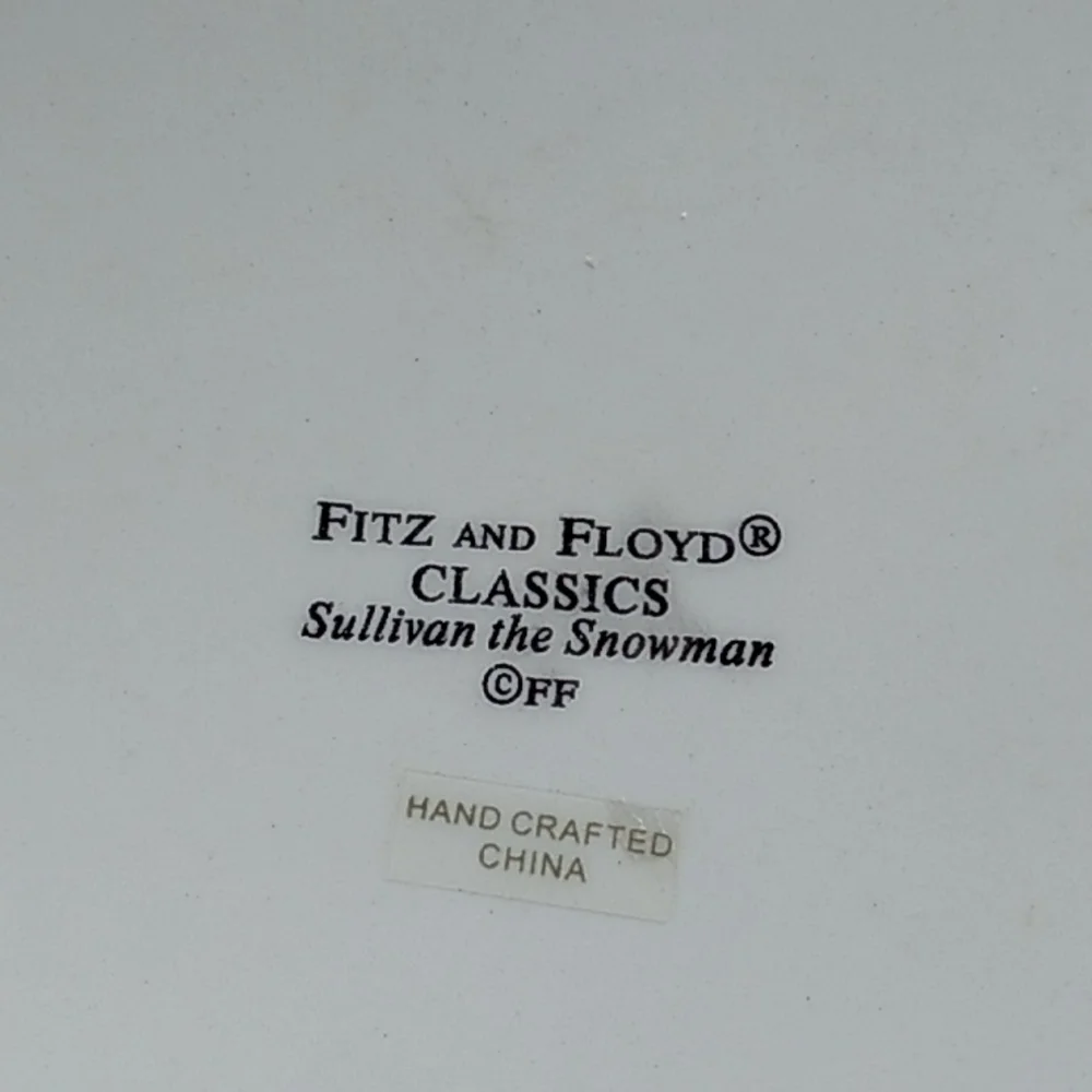 Fitz and Floyd Ckassics Sullivan the snowman cookie jar